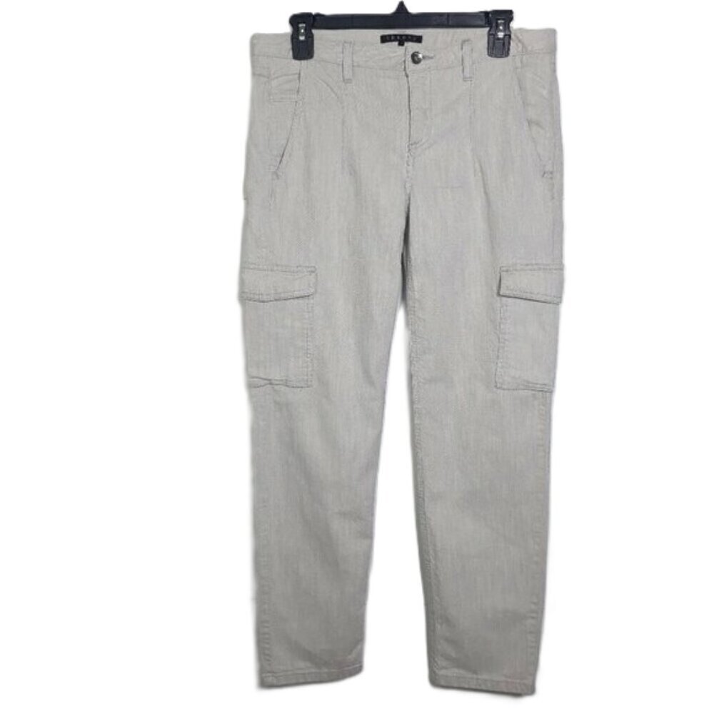 Theory Baratini Wordly Ankle Cargo Mid-Rise Jeans 10 Utility Gorpcore